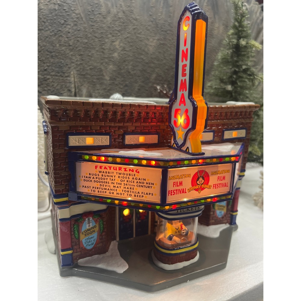 Department 56 Snow Village CINEMA 56 Movie Theater